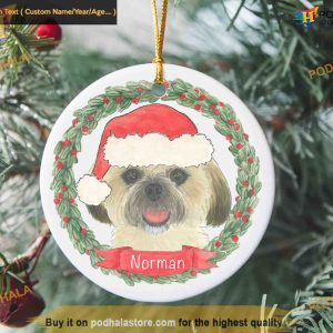 Personalized Shih Tzu (Golden) Ornament, Family Christmas Ornaments