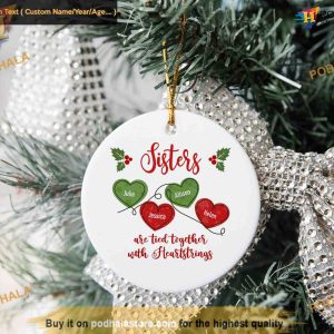 Personalized Sisters Ornament, Family Tree Decoration