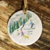 Personalized Skiing Figures Ornament, Personalized Family Christmas Ornaments