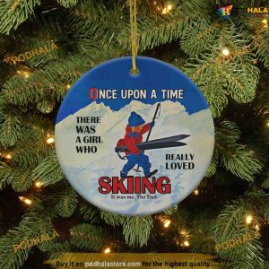 Personalized Skiing Lover Gift Ornament, Family Christmas Tree Ornaments