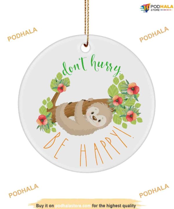 Personalized Sloth Christmas Ornament, Funny Christmas Ornaments