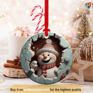 Personalized Snowman Christmas Decoration Ornament, Family Tree Decoration