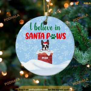 Personalized Special Boston Terrier Christmas Ornament, Dog Lover Memorial Token