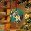 Personalized Steampunk Mistletoe Santa Ornament, Friends Christmas Ornaments