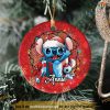 Personalized Stitch Christmas Ornament, Stitch Xmas Decor, Lilo and Stitch