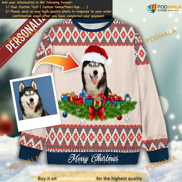 Personalized Sweater For Pet Lover, Custom Photo And Text Sweater