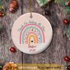 Personalized Teacher Rainbow Shine Ornament, Family Christmas Ornaments