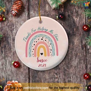 Personalized Teacher Rainbow Shine Ornament, Family Christmas Ornaments