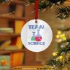 Personalized Team Science Metal Christmas Ornament, Friends Christmas Ornaments