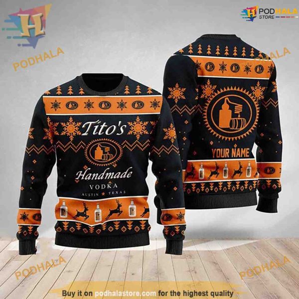 Personalized Tito’s 3D Christmas Sweater, Friends Christmas Sweater