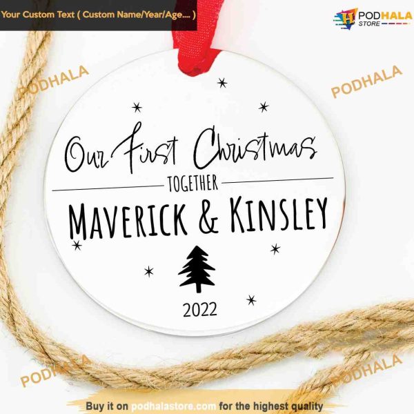 Personalized Together 2023 Christmas Ornament, First Christmas Ornament Twinkling Stars