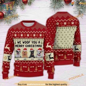 Personalized Ugly Dog Christmas Sweater, Merry Christmas Gift
