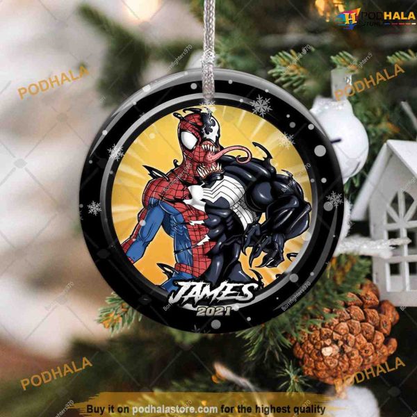 Personalized Venom Spiderman Christmas Ornament, Disney Xmas Decorations