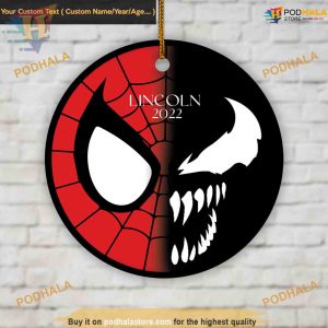 Personalized Venom Superhero Ornament, Kids Christmas Decoration