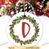 Personalized Vinisong Initial Letter D Ornament, Custom Family Ornaments