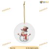 Personalized Vintage Snowman Ceramic Ornament, Friends Christmas Ornaments