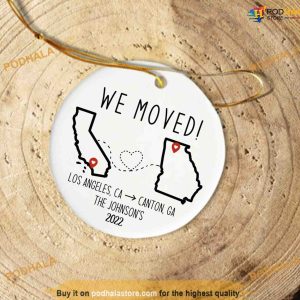 Personalized We Moved Family Ornament State Ornament Moving Away Gift 2