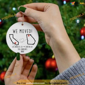 Personalized We Moved Family Ornament State Ornament Moving Away Gift 3