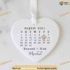 Personalized Wedding Date Ornament, Married Ornament, Wedding Gift, Anniversary Gift