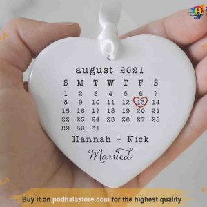 Personalized Wedding Date Ornament Married Ornament Wedding Gift Anniversary Gift 2