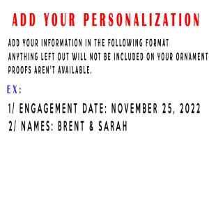 Personalized Wedding Date Ornament, Married Ornament, Wedding Gift, Anniversary Gift NOTE