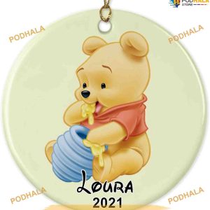 Personalized Winnie The Pooh 2023 Disney Christmas Ornament, Disneyland Christmas Ornaments