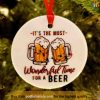 Personalized Wonderful Time for a Beer Ornament, Family Christmas Tree Ornaments