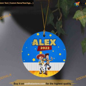Personalized Woody and Jessie Ornament, Toy Story 4 Customized Ornament