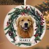 Pet Christmas Ornament Personalized Photo and Name Dog & Cat, Pet Memorial Portrait