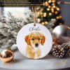 Pet Loss Portrait Ornament Custom from Photo, Personalized Dog Christmas