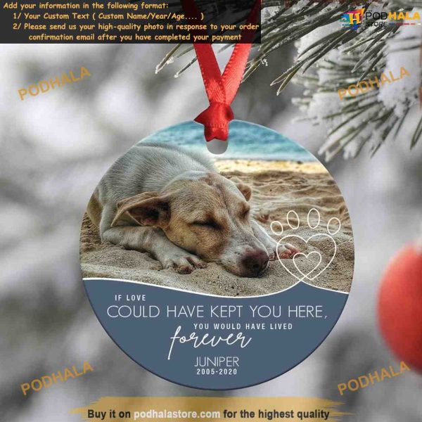 Pet Memorial Ornament Dog Loss and Personalized Photo Ornaments