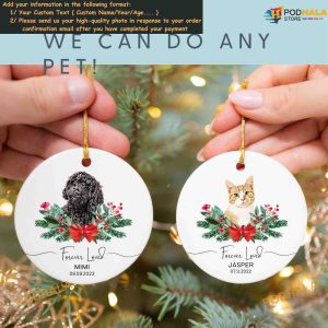 Pet Memorial Watercolor Using Pets Photo and Name Personalized Dog Christmas 2