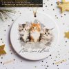 Pet Watercolor Personalized Ornament Using Pet's Photo and Name, Christmas Dog Gift