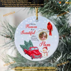 Photo Memorial Festive Ornament, Personalized Family Ornaments