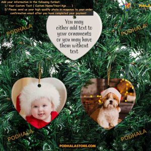 Photo Ornament Just Married Personalized Christmas Engagement Gift for Her 4