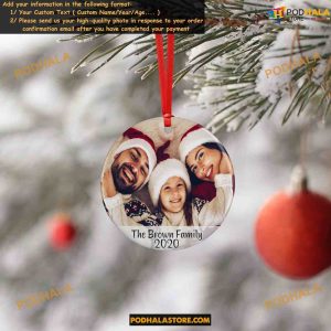 Photo Ornament Just Married Personalized Christmas Engagement Gift for Her 5