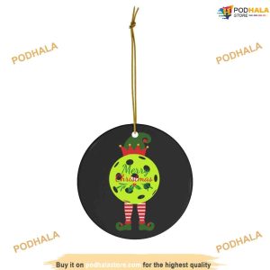 Pickleball Dwarf Holiday Ceramic Ornament, Friends Christmas Ornaments