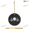 Pickleball Heartbeat Ceramic Ornament, Family Christmas Tree Ornaments
