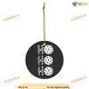 Pickleball Ho Ho Ho Ceramic Ornament, Funny Christmas Ornaments