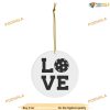 Pickleball Love Ceramic Ornament, Family Tree Decoration