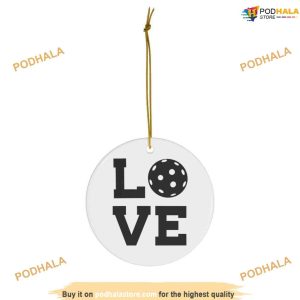 Pickleball Love Ceramic Ornament, Family Tree Decoration