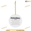 Pickleball Noun Ceramic Christmas Ornament, Funny Christmas Ornaments