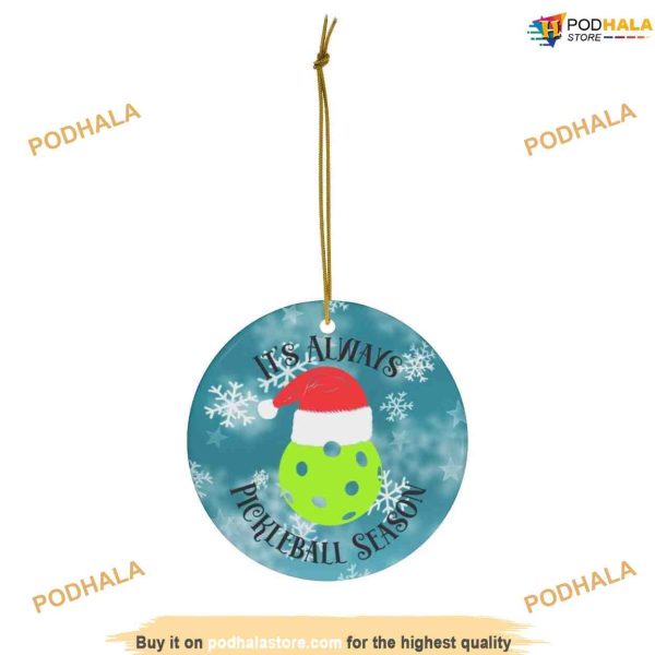Pickleball Season Cheer Ornament, Family Christmas Ornaments