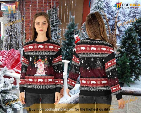 Pig Lovers Ugly Christmas Sweater, Funny Sweater