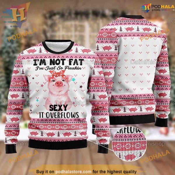 Pig Sexy Funny Womens Christmas Sweater