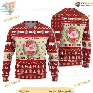 Pig Ugly Christmas Sweater, Funny Xmas Sweater, Christmas Gift Ideas