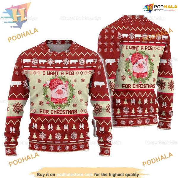 Pig Ugly Christmas Sweater, Funny Xmas Sweater, Christmas Gift Ideas