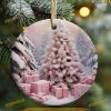 Pink Christmas Tree Ornament, 3D Ornament & Friends Christmas Ornaments