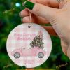 Pink Doll Car Ornament, Personalized Family Christmas Decoration