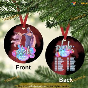 Pink Singer 2023 Tour Ornament, Carnival & Custom Family Ornaments